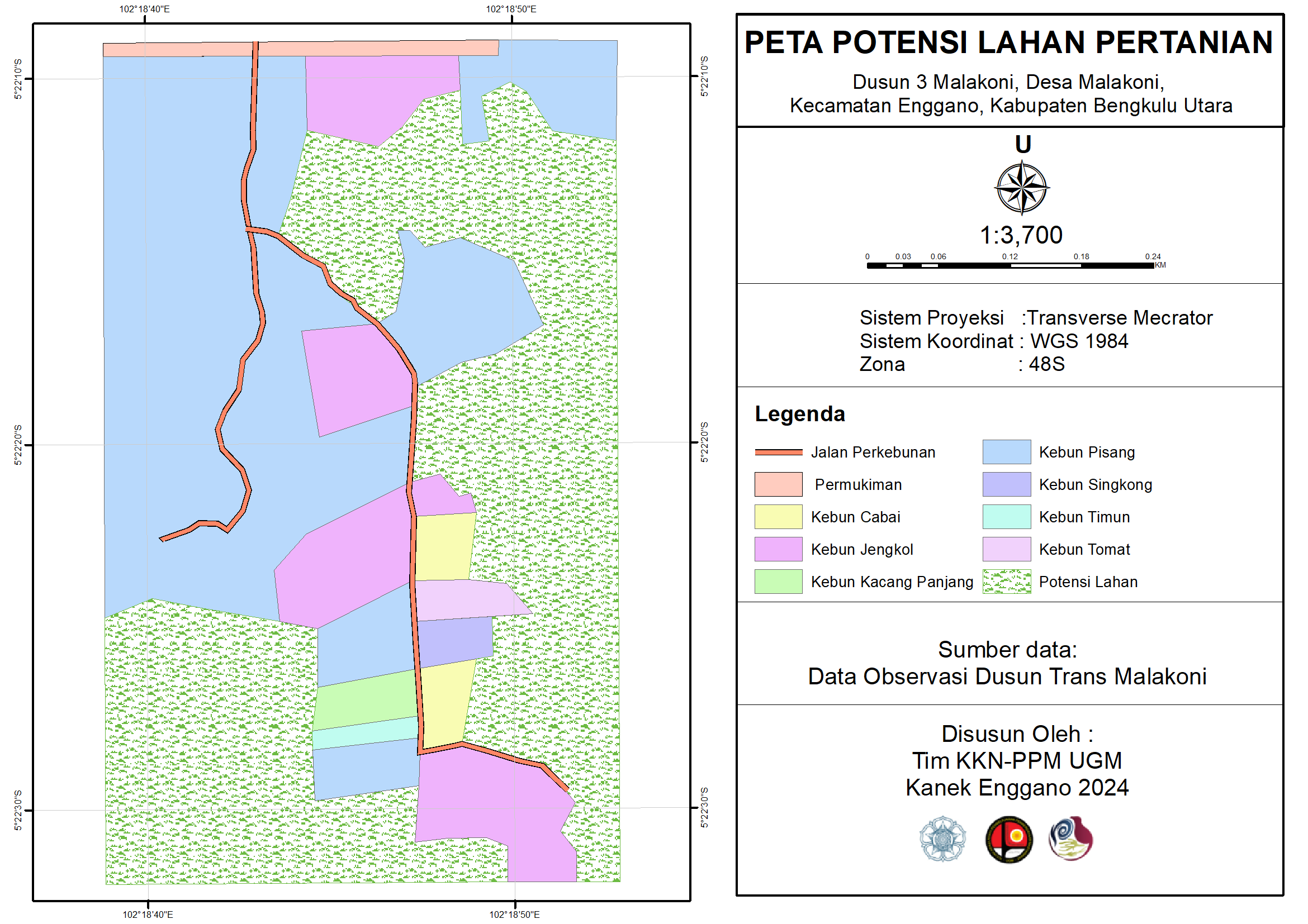 Read more about the article Peta Potensi Lahan Pertanian Dusun 3 Malakoni